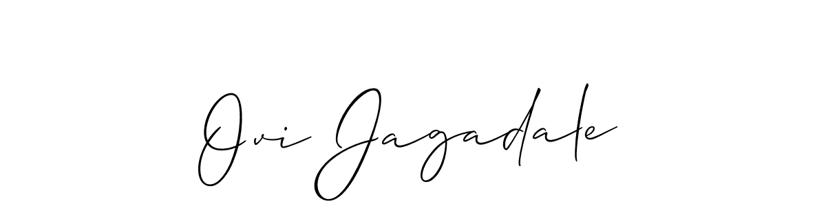 Ovi Jagadale stylish signature style. Best Handwritten Sign (Allison_Script) for my name. Handwritten Signature Collection Ideas for my name Ovi Jagadale. Ovi Jagadale signature style 2 images and pictures png