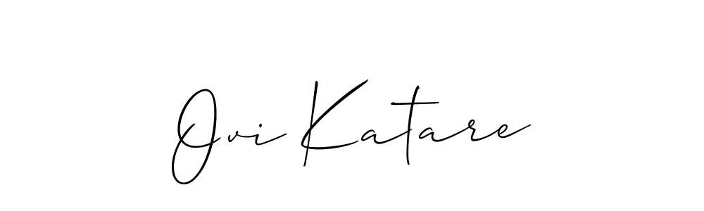 Make a beautiful signature design for name Ovi Katare. With this signature (Allison_Script) style, you can create a handwritten signature for free. Ovi Katare signature style 2 images and pictures png