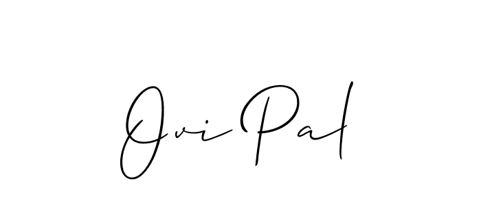Also You can easily find your signature by using the search form. We will create Ovi Pal name handwritten signature images for you free of cost using Allison_Script sign style. Ovi Pal signature style 2 images and pictures png