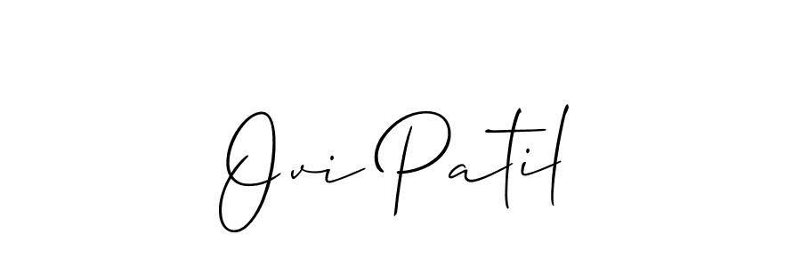 It looks lik you need a new signature style for name Ovi Patil. Design unique handwritten (Allison_Script) signature with our free signature maker in just a few clicks. Ovi Patil signature style 2 images and pictures png