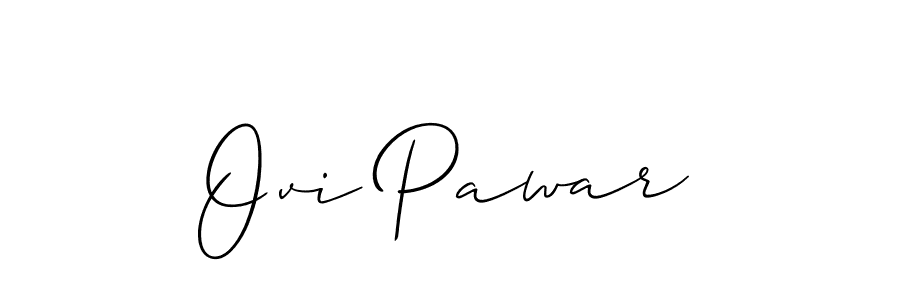 Use a signature maker to create a handwritten signature online. With this signature software, you can design (Allison_Script) your own signature for name Ovi Pawar. Ovi Pawar signature style 2 images and pictures png