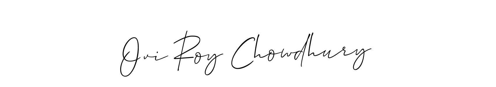 The best way (Allison_Script) to make a short signature is to pick only two or three words in your name. The name Ovi Roy Chowdhury include a total of six letters. For converting this name. Ovi Roy Chowdhury signature style 2 images and pictures png