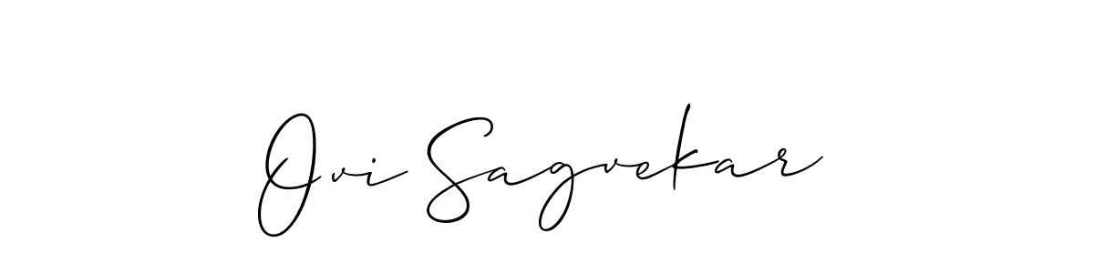 How to make Ovi Sagvekar signature? Allison_Script is a professional autograph style. Create handwritten signature for Ovi Sagvekar name. Ovi Sagvekar signature style 2 images and pictures png