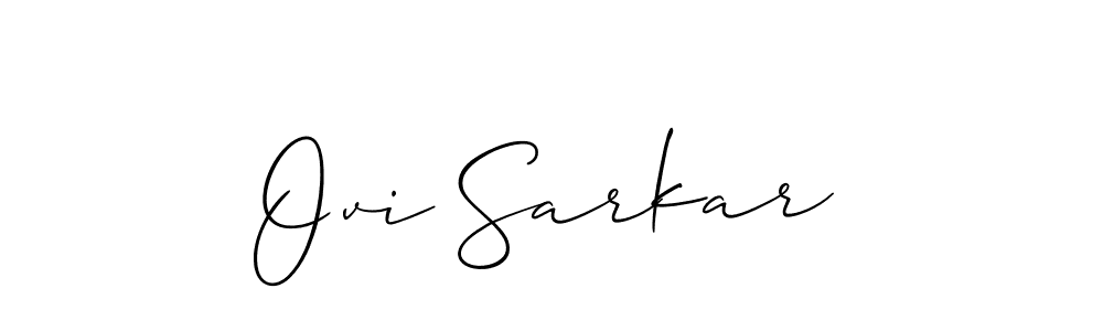 Design your own signature with our free online signature maker. With this signature software, you can create a handwritten (Allison_Script) signature for name Ovi Sarkar. Ovi Sarkar signature style 2 images and pictures png