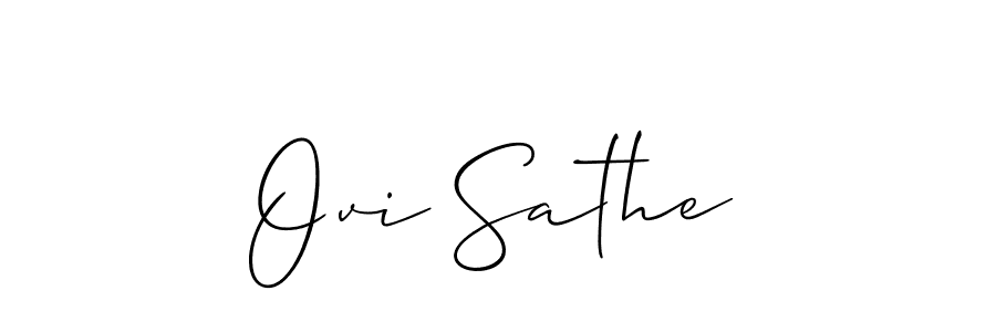 Ovi Sathe stylish signature style. Best Handwritten Sign (Allison_Script) for my name. Handwritten Signature Collection Ideas for my name Ovi Sathe. Ovi Sathe signature style 2 images and pictures png