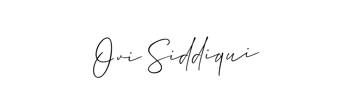 Create a beautiful signature design for name Ovi Siddiqui. With this signature (Allison_Script) fonts, you can make a handwritten signature for free. Ovi Siddiqui signature style 2 images and pictures png