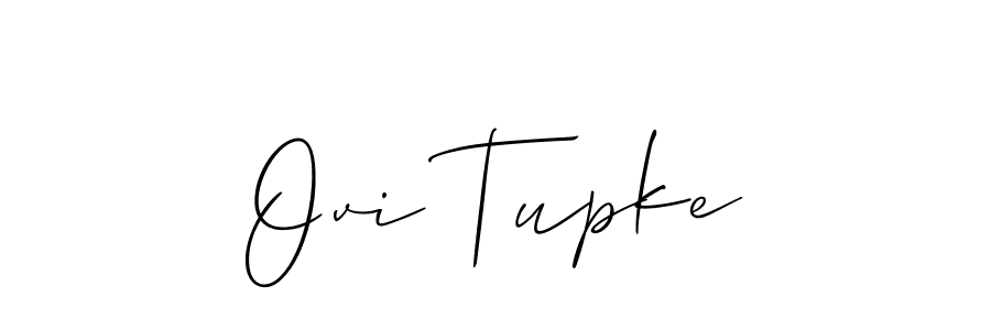 How to Draw Ovi Tupke signature style? Allison_Script is a latest design signature styles for name Ovi Tupke. Ovi Tupke signature style 2 images and pictures png