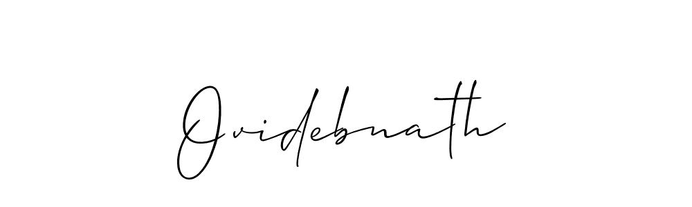 Make a beautiful signature design for name Ovidebnath. With this signature (Allison_Script) style, you can create a handwritten signature for free. Ovidebnath signature style 2 images and pictures png