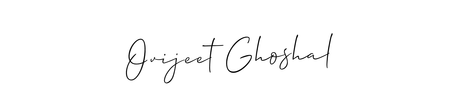 Create a beautiful signature design for name Ovijeet Ghoshal. With this signature (Allison_Script) fonts, you can make a handwritten signature for free. Ovijeet Ghoshal signature style 2 images and pictures png