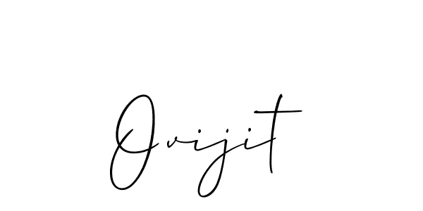 Use a signature maker to create a handwritten signature online. With this signature software, you can design (Allison_Script) your own signature for name Ovijit. Ovijit signature style 2 images and pictures png