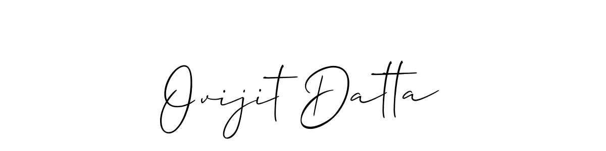 Design your own signature with our free online signature maker. With this signature software, you can create a handwritten (Allison_Script) signature for name Ovijit Datta. Ovijit Datta signature style 2 images and pictures png