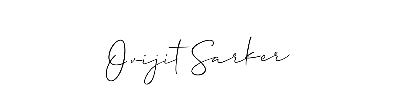 The best way (Allison_Script) to make a short signature is to pick only two or three words in your name. The name Ovijit Sarker include a total of six letters. For converting this name. Ovijit Sarker signature style 2 images and pictures png