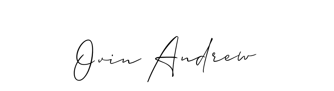 Create a beautiful signature design for name Ovin Andrew. With this signature (Allison_Script) fonts, you can make a handwritten signature for free. Ovin Andrew signature style 2 images and pictures png