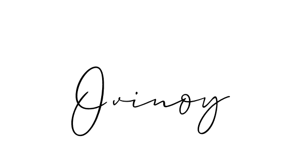 Create a beautiful signature design for name Ovinoy. With this signature (Allison_Script) fonts, you can make a handwritten signature for free. Ovinoy signature style 2 images and pictures png