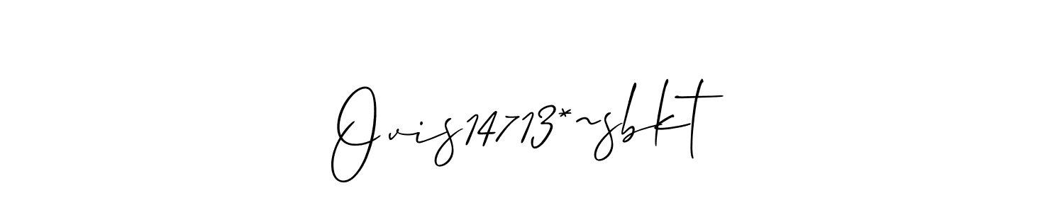 Also You can easily find your signature by using the search form. We will create Ovis14713*~sbkt name handwritten signature images for you free of cost using Allison_Script sign style. Ovis14713*~sbkt signature style 2 images and pictures png