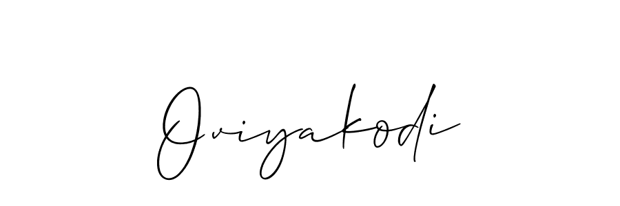 Make a beautiful signature design for name Oviyakodi. With this signature (Allison_Script) style, you can create a handwritten signature for free. Oviyakodi signature style 2 images and pictures png