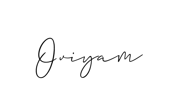 if you are searching for the best signature style for your name Oviyam. so please give up your signature search. here we have designed multiple signature styles  using Allison_Script. Oviyam signature style 2 images and pictures png