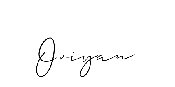 Create a beautiful signature design for name Oviyan. With this signature (Allison_Script) fonts, you can make a handwritten signature for free. Oviyan signature style 2 images and pictures png