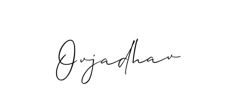 How to Draw Ovjadhav signature style? Allison_Script is a latest design signature styles for name Ovjadhav. Ovjadhav signature style 2 images and pictures png
