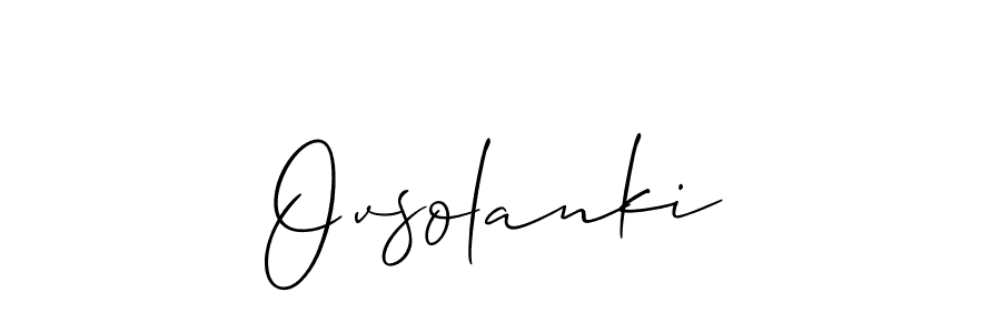 Make a beautiful signature design for name Ovsolanki. With this signature (Allison_Script) style, you can create a handwritten signature for free. Ovsolanki signature style 2 images and pictures png