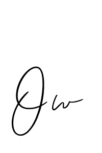 How to make Ow signature? Allison_Script is a professional autograph style. Create handwritten signature for Ow name. Ow signature style 2 images and pictures png