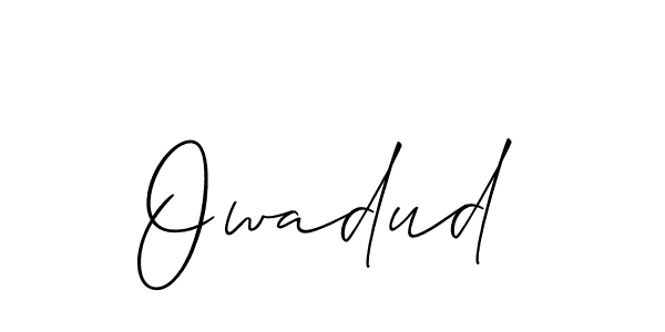 Also we have Owadud name is the best signature style. Create professional handwritten signature collection using Allison_Script autograph style. Owadud signature style 2 images and pictures png