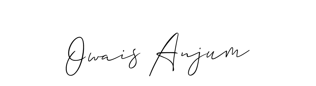 How to make Owais Anjum name signature. Use Allison_Script style for creating short signs online. This is the latest handwritten sign. Owais Anjum signature style 2 images and pictures png