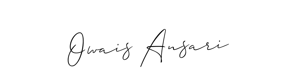 Use a signature maker to create a handwritten signature online. With this signature software, you can design (Allison_Script) your own signature for name Owais Ansari. Owais Ansari signature style 2 images and pictures png