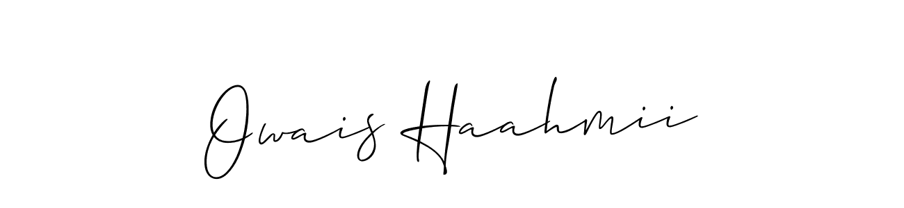 How to make Owais Haahmii signature? Allison_Script is a professional autograph style. Create handwritten signature for Owais Haahmii name. Owais Haahmii signature style 2 images and pictures png