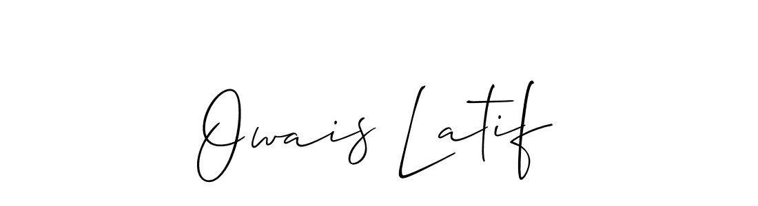 Create a beautiful signature design for name Owais Latif. With this signature (Allison_Script) fonts, you can make a handwritten signature for free. Owais Latif signature style 2 images and pictures png