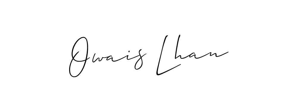 The best way (Allison_Script) to make a short signature is to pick only two or three words in your name. The name Owais Lhan include a total of six letters. For converting this name. Owais Lhan signature style 2 images and pictures png