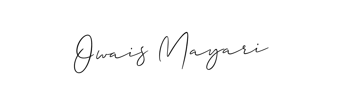 Also we have Owais Mayari name is the best signature style. Create professional handwritten signature collection using Allison_Script autograph style. Owais Mayari signature style 2 images and pictures png