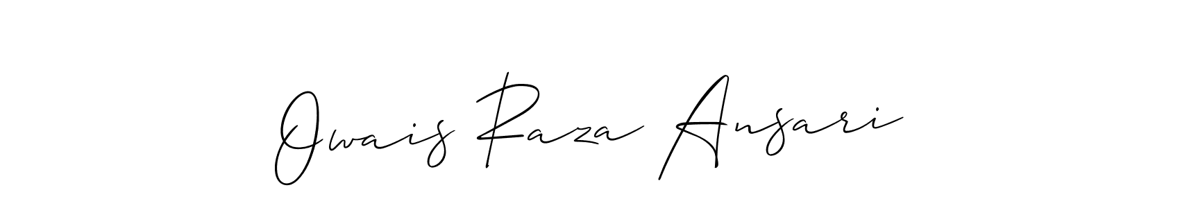 It looks lik you need a new signature style for name Owais Raza Ansari. Design unique handwritten (Allison_Script) signature with our free signature maker in just a few clicks. Owais Raza Ansari signature style 2 images and pictures png