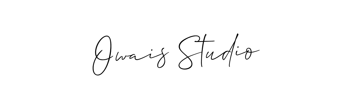 Also You can easily find your signature by using the search form. We will create Owais Studio name handwritten signature images for you free of cost using Allison_Script sign style. Owais Studio signature style 2 images and pictures png