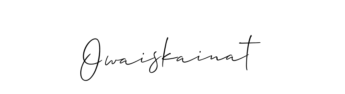 How to make Owaiskainat name signature. Use Allison_Script style for creating short signs online. This is the latest handwritten sign. Owaiskainat signature style 2 images and pictures png