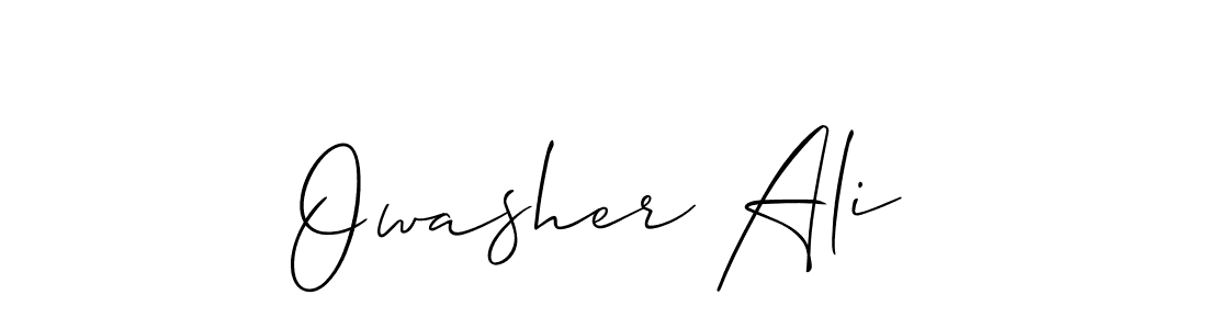 Allison_Script is a professional signature style that is perfect for those who want to add a touch of class to their signature. It is also a great choice for those who want to make their signature more unique. Get Owasher Ali name to fancy signature for free. Owasher Ali signature style 2 images and pictures png