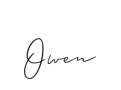 How to make Owen signature? Allison_Script is a professional autograph style. Create handwritten signature for Owen name. Owen signature style 2 images and pictures png