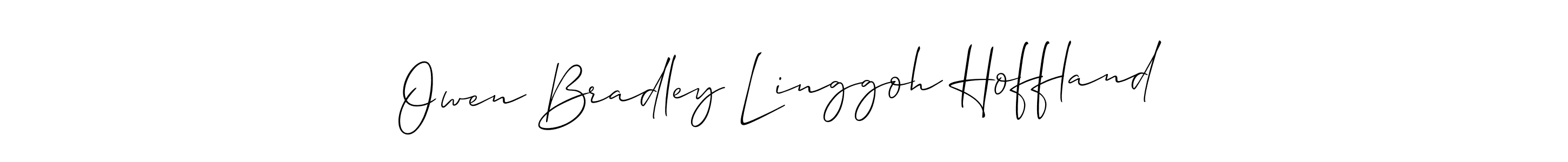 Make a beautiful signature design for name Owen Bradley Linggoh Hoffland. Use this online signature maker to create a handwritten signature for free. Owen Bradley Linggoh Hoffland signature style 2 images and pictures png
