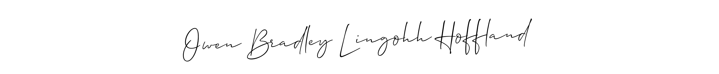 Owen Bradley Lingohh Hoffland stylish signature style. Best Handwritten Sign (Allison_Script) for my name. Handwritten Signature Collection Ideas for my name Owen Bradley Lingohh Hoffland. Owen Bradley Lingohh Hoffland signature style 2 images and pictures png