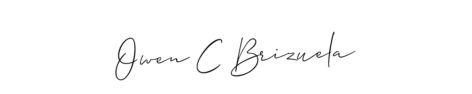 Similarly Allison_Script is the best handwritten signature design. Signature creator online .You can use it as an online autograph creator for name Owen C Brizuela. Owen C Brizuela signature style 2 images and pictures png