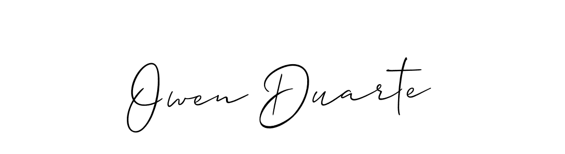 Similarly Allison_Script is the best handwritten signature design. Signature creator online .You can use it as an online autograph creator for name Owen Duarte. Owen Duarte signature style 2 images and pictures png