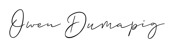 Try this chic Owen Dumapig handwritten sign style. Using Allison_Script font elements, it gives your name a sleek, memorable identity. Owen Dumapig signature style 2 images and pictures png