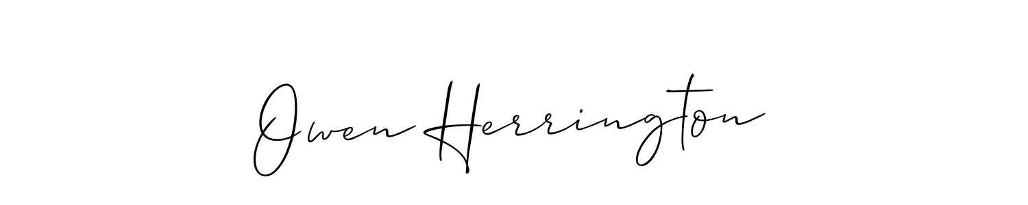 Make a short Owen Herrington signature style. Manage your documents anywhere anytime using Allison_Script. Create and add eSignatures, submit forms, share and send files easily. Owen Herrington signature style 2 images and pictures png