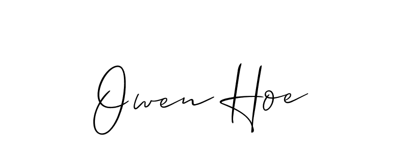 Create a beautiful signature design for name Owen Hoe. With this signature (Allison_Script) fonts, you can make a handwritten signature for free. Owen Hoe signature style 2 images and pictures png