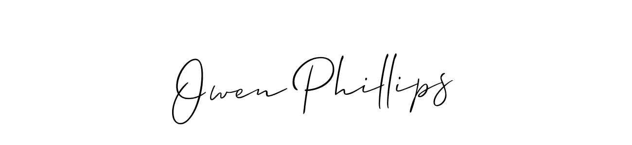 Use a signature maker to create a handwritten signature online. With this signature software, you can design (Allison_Script) your own signature for name Owen Phillips. Owen Phillips signature style 2 images and pictures png