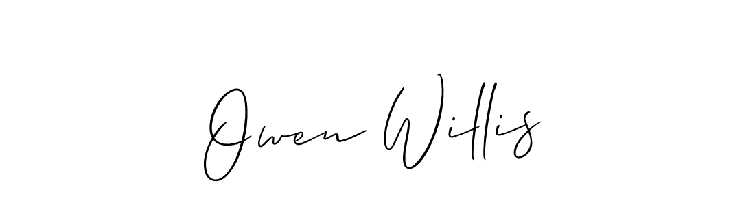 The best way (Allison_Script) to make a short signature is to pick only two or three words in your name. The name Owen Willis include a total of six letters. For converting this name. Owen Willis signature style 2 images and pictures png