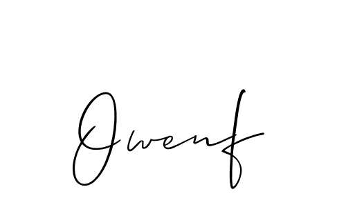 Make a beautiful signature design for name Owenf. With this signature (Allison_Script) style, you can create a handwritten signature for free. Owenf signature style 2 images and pictures png