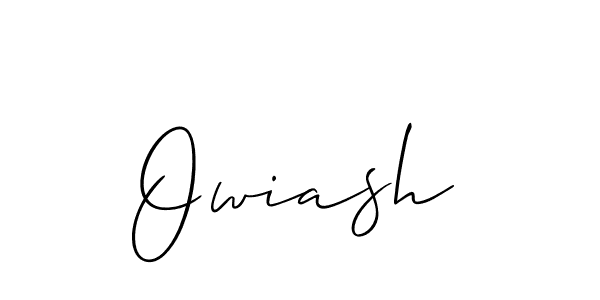 Design your own signature with our free online signature maker. With this signature software, you can create a handwritten (Allison_Script) signature for name Owiash. Owiash signature style 2 images and pictures png