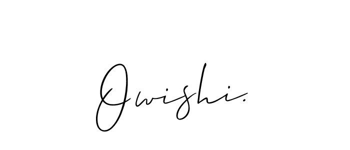 Make a beautiful signature design for name Owishi.. With this signature (Allison_Script) style, you can create a handwritten signature for free. Owishi. signature style 2 images and pictures png