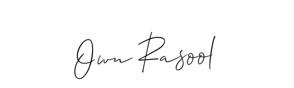 How to make Own Rasool signature? Allison_Script is a professional autograph style. Create handwritten signature for Own Rasool name. Own Rasool signature style 2 images and pictures png